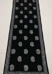 Elegant Black Velvet shimmer Shawl 3