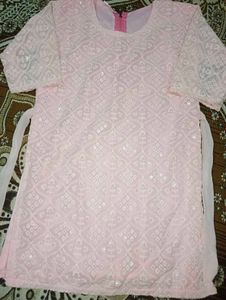 Pink Embroidered Kurta
