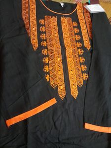 Black embroidered Kurta