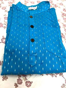 Blue Cotton Kurta, pajama set