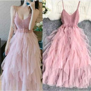 Pink Ruffle Layered Dress
