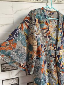 Floral Print Kimono Top