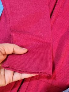 Pink Striped Full Zip Hoodie