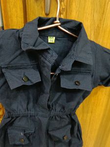 Dark blue dress for baby girl