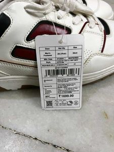 SOLEPLAY WHITE RED GUM SOLE SNEAKERS 41
