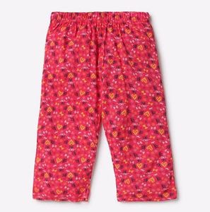 PINK N BLUE Red Printed Capris