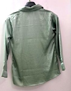 Dark Green Classic Satin Shirt