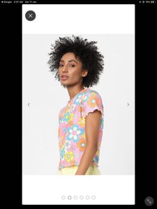 Floral Print Short Sleeve Top