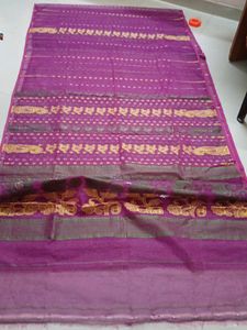 Elegant Purple &amp; Green Sari