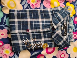 Women Navy Blue Shirt