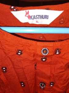 Formal Round neck brown women top