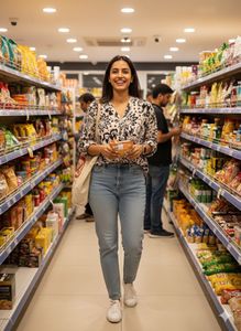 ✨Instant Chic!Monochrome Meadow Flowy Tunic Top!✨