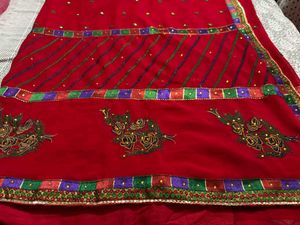 Teardrop Pattern Fabric Silk .Saree