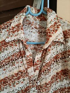 Vintage Floral Button-Down