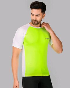 CORWOX Men&#39;s Active Neon Green Sports T-Shirt