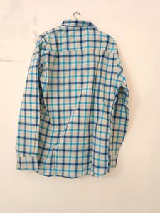 Arrow Brand Blue And Cream Check Shirt