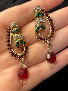Red-Green Earrings Only ₹140