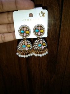 Cute Pastel Jhumka Earrings