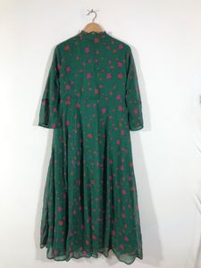 Dark Green Printed Dress(Women’s)