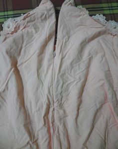 Peach Floral Lace Top