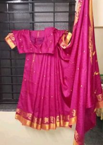 A Super Pink Occasional Wear With Stiched Blouse