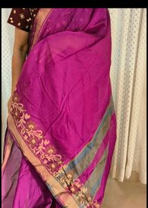 Purple Floral Saree