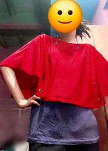 Red Batwing Top