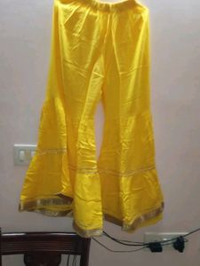 Festive Wear Yellow Sharara Set
