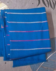 BRAND NEW - Blue Floral Embroidered Shawl