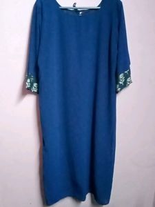 Navy Blue Georgette Kurta