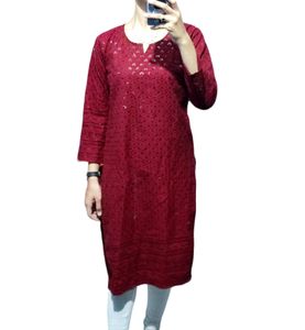 Shiny Red Kurta (Women)