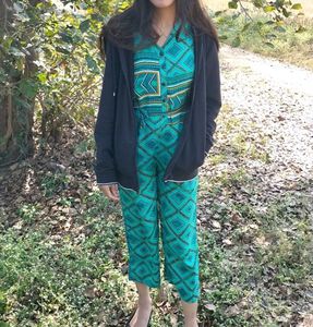Retro Print Jumpsuit