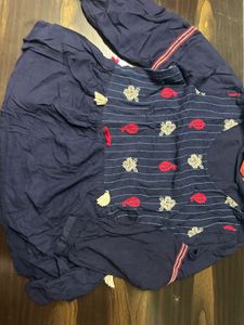Embroidered peplum top