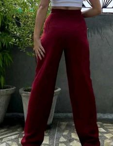 Red Trouser Pant For Women.