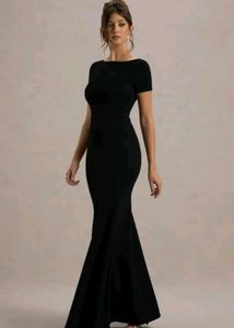 Elegant Black Mermaid Gown