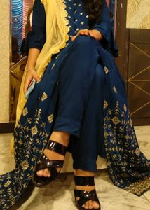 Partywear Front Slit Two-piece Set