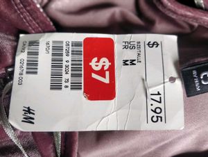 H&amp;M. Purple Velvet Mini Dress