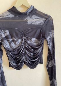 Mesh Long Sleeve Top