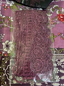 Maroon Lace Trim Cotton