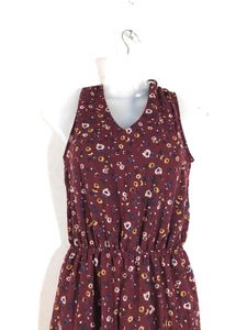 Maroon Floral Printed Jumpsuit (Women’s)