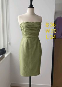 Olive Green Strapless Dress