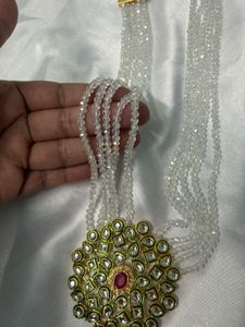 Brand new white  Beaded Necklace with Pendant