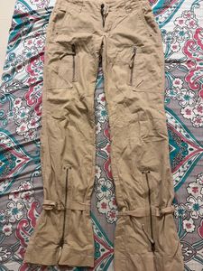 Khaki Zippered Pants