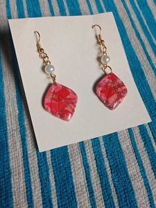 Red Diamond Earrings