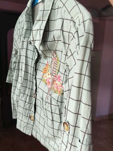 Women Check print Button Down Shirt