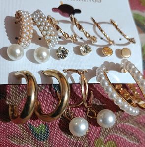 9 Pairs Of Beutiful Earings &amp; Studs