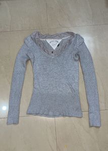 Hilfiger Denim Gray Long Sleeve Top