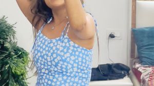 Blue Floral Mini Dress