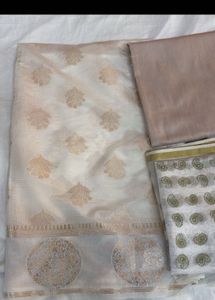 Cream Banarasi Suit Set