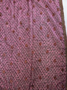 Pink Embroidered saree